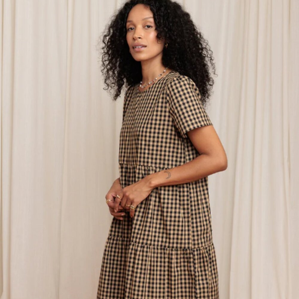 TRADLANDS CHALET DRESS IN BLACK SIZE SMALL